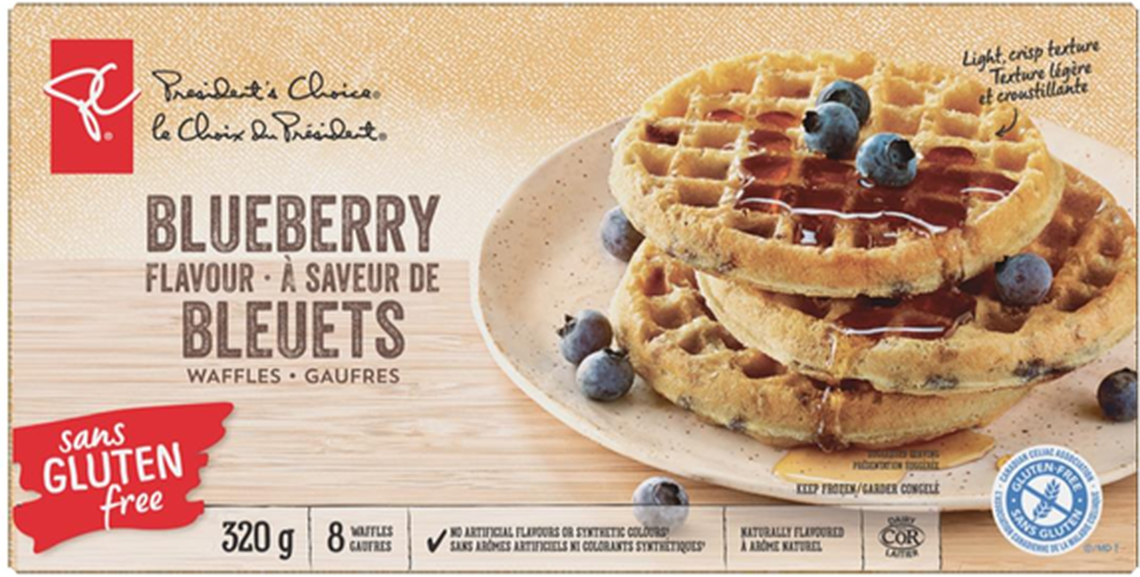 President’s Choice Waffles, a Loblaws brand.