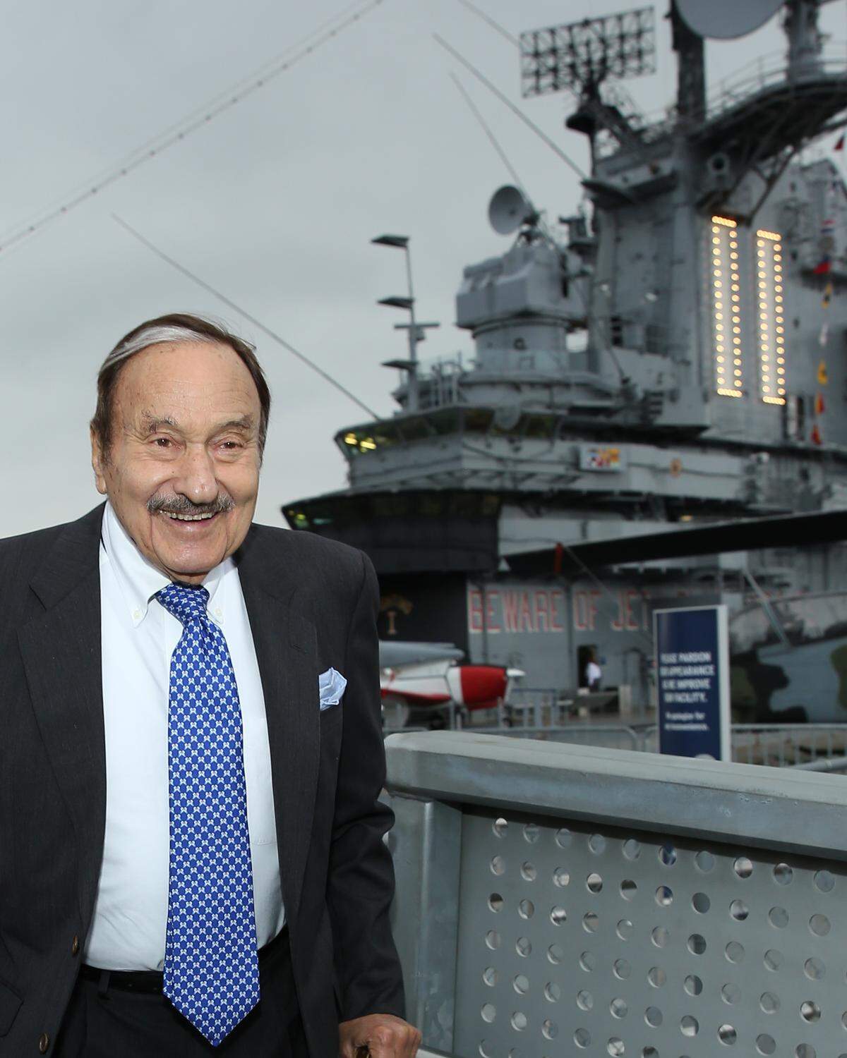 Jay Kislak celebrated his 95th birthday in June 2017 on the aircraft carrier Intrepid in New York that he had flown off while he served as a Naval aviator during World War II.