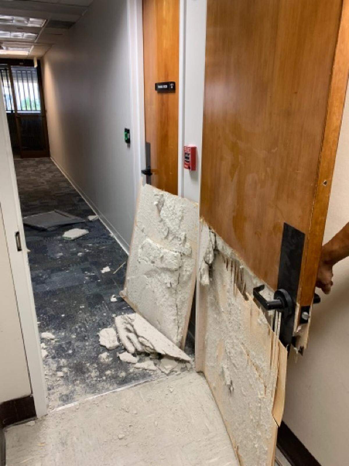 Federal authorities say Matthew Chilcutt, 43, broke into the U.S. courthouse on Labor Day and destroyed property.