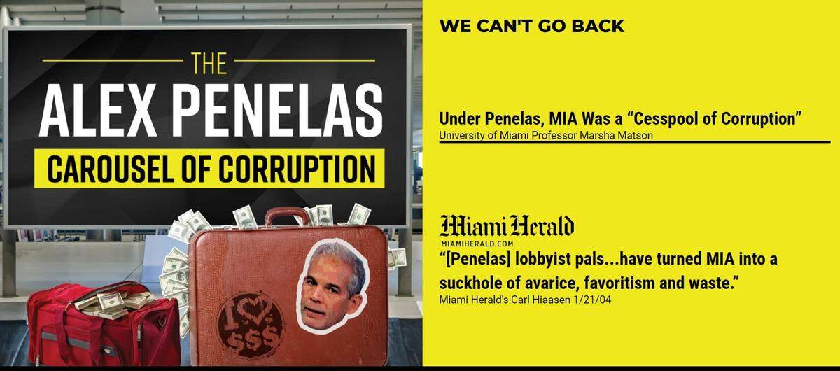 A website, alexpenelastruth.com, produced by the Defender La Justicia political committee criticizes the former county mayor as he runs for the office again in 2020. The committee’s chairman is also listed as chairman of the A Better Miami Dade committee, which is running pro-Penelas ads.
