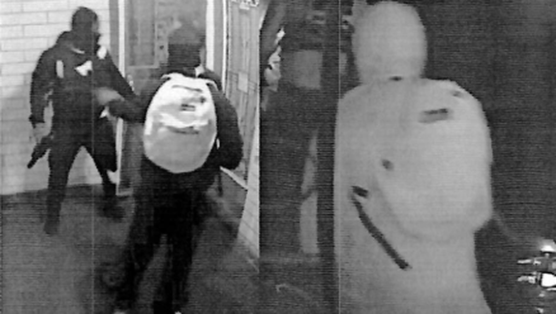 Florida resident Darius Hudson was the last of nine defendants sentenced to federal prison in connection with an armed robbery scheme, according to federal prosecutors. He is seen in this photo wearing a white backpack, according to an affidavit.