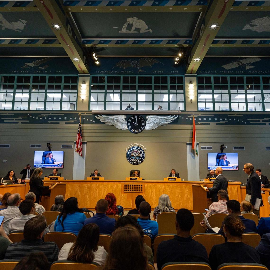 Miami city commissioners met to discuss two election-related items at a meeting on Tuesday, June 17, 2025.