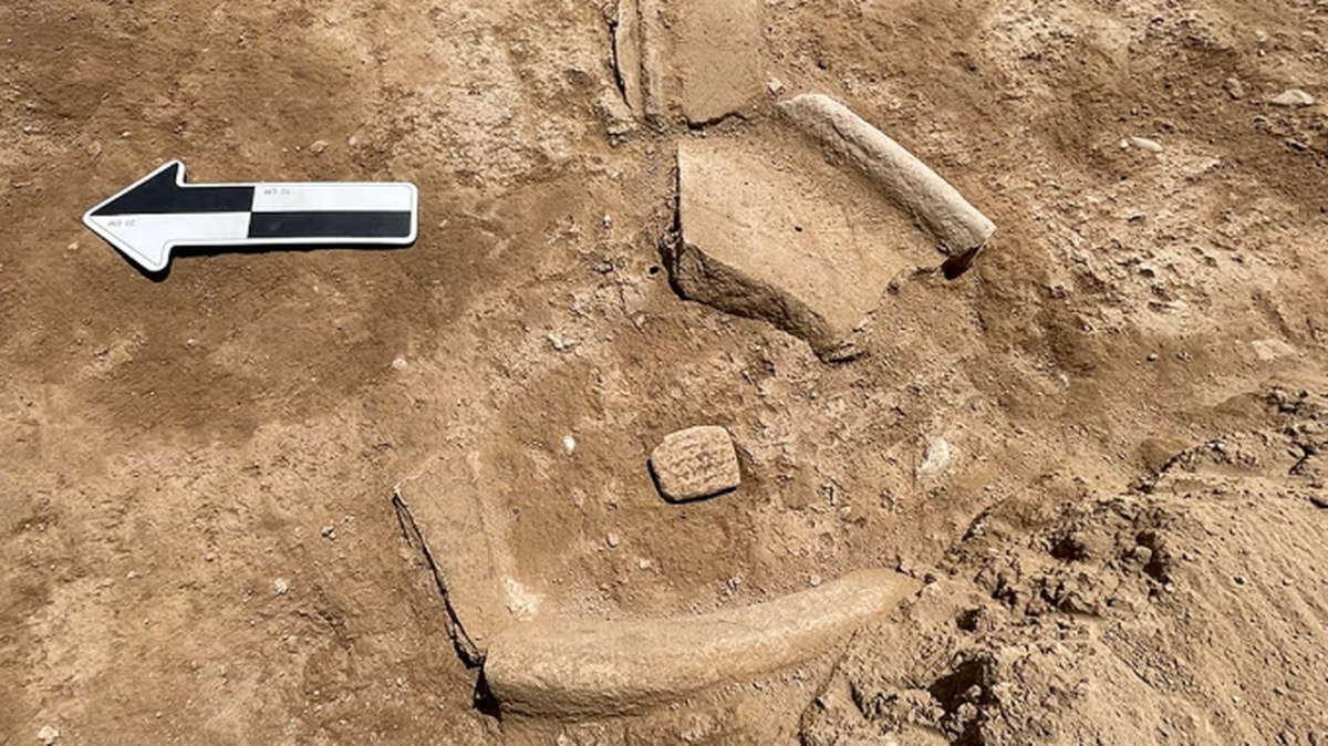 One of three stone tablets found in northeastern Iraq that may reveal more information about Mesopotamian life.