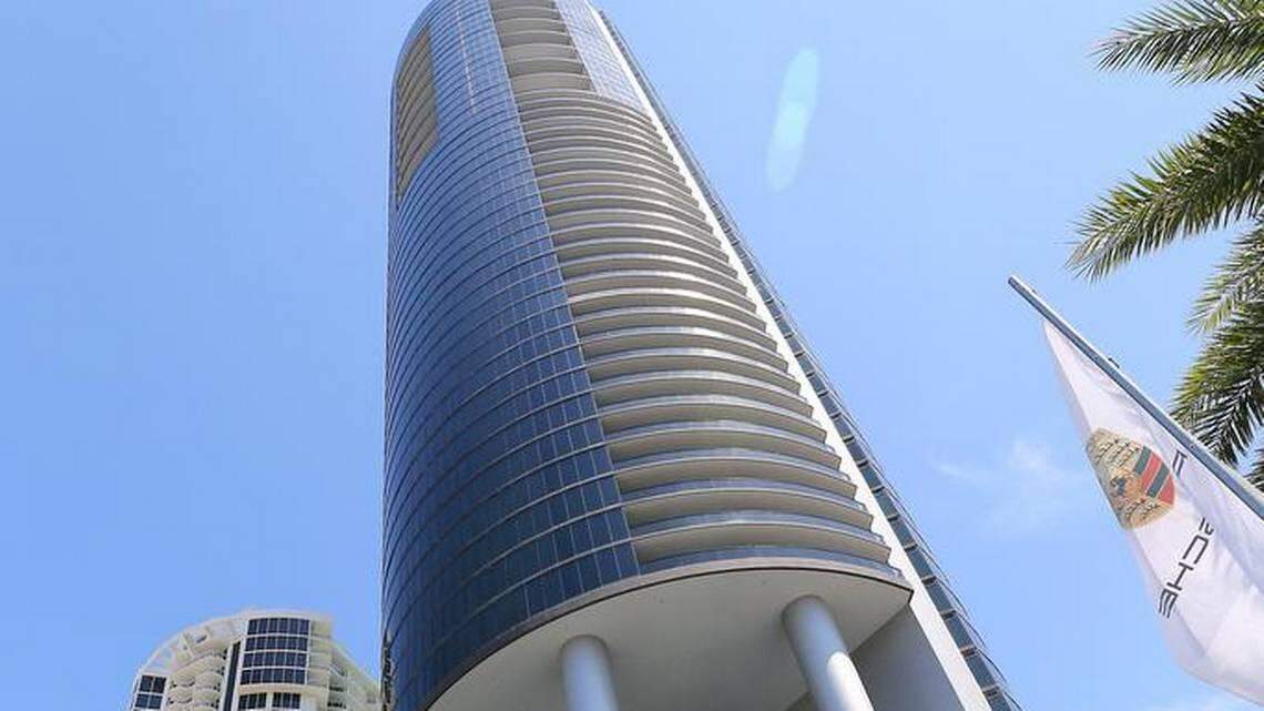 The Porsche Design Tower in Sunny Isles Beach was mentioned in a recent federal indictment when prosecutors alleged a Venezuelan official bought a $5.3 million condo there as part of a $1.2 billion money-laundering scheme. The developer was not implicated in wrongdoing.