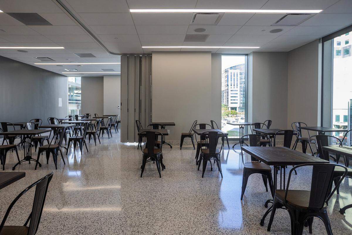 A view of the restaurant at the Osvaldo N. Soto Miami-Dade Justice Center, the new courthouse in downtown Miami, on November 7th., 2025.