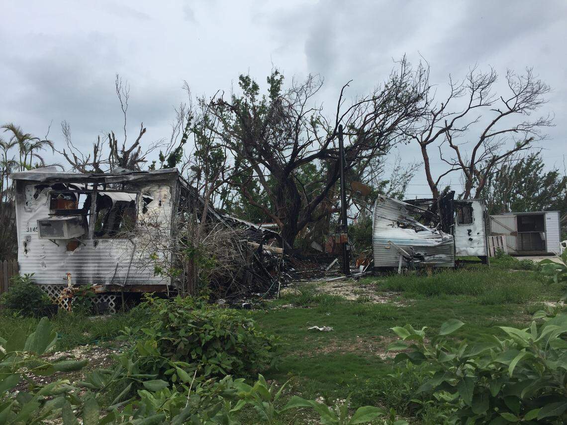 In Big Pine Key, one of the areas in the Florida Keys hardest hit by Hurricane Irma, wrecked homes still line the roads nearly nine months later.