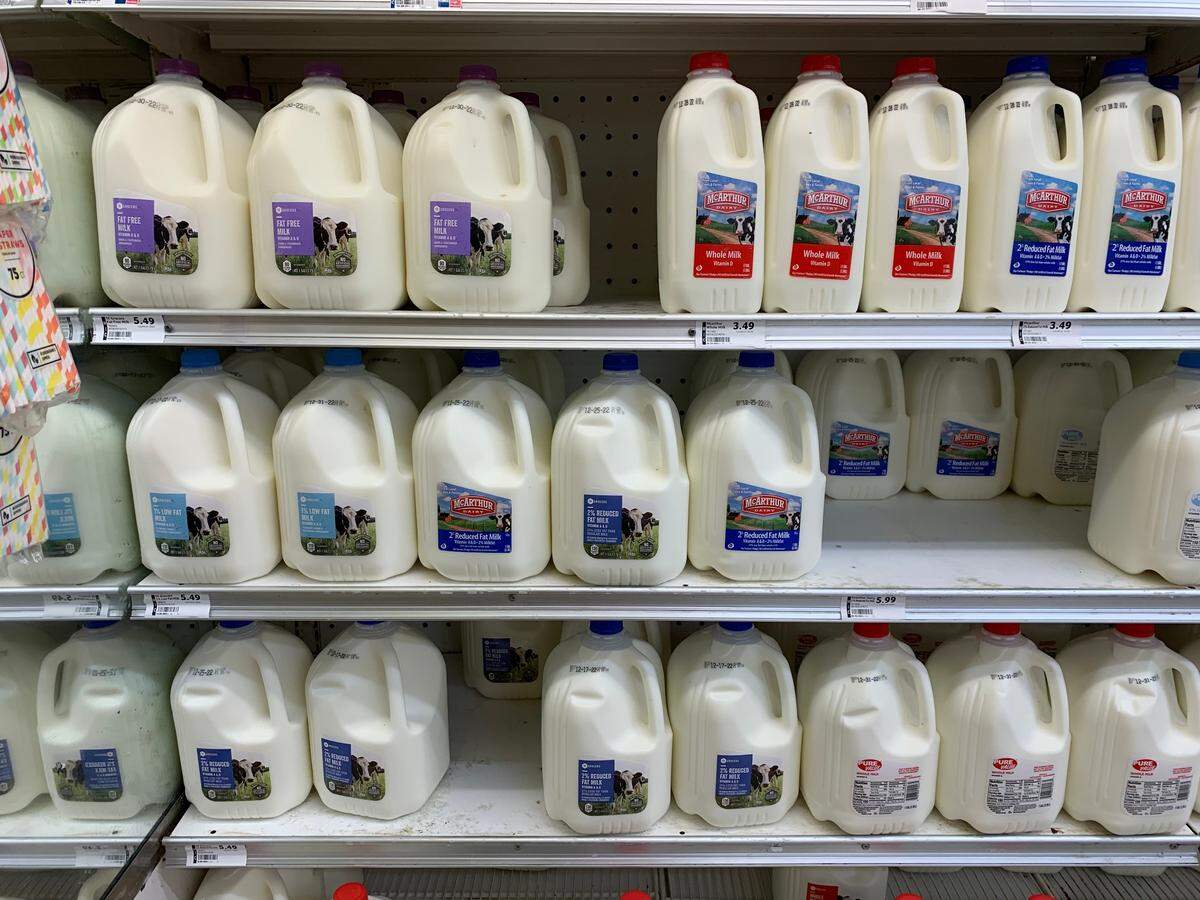 La leche Fresco y Más en Kendall el 16 de diciembre de 2022 costaba $5.49 el galón para su marca SE Grocers.