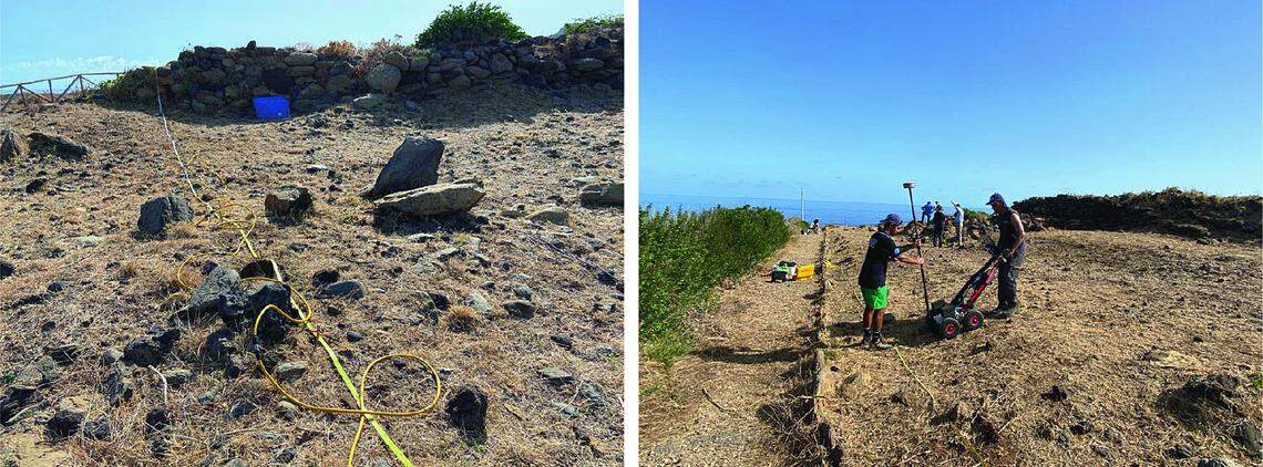 Archaeologists used non-invasive methods to study the boulders.
