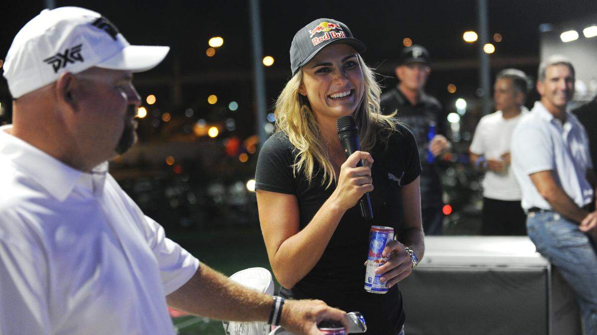 Coral Springs native Lexi Thompson hosted more than 300 guests on Friday at Topgolf in Miami Gardens.