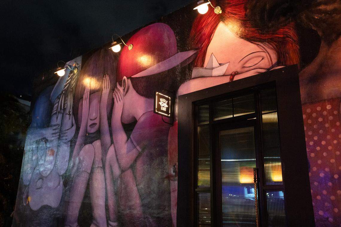 The exterior of Double Knot restaurant in Wynwood, which is located in the former space of Wynwood Kitchen & Bar, one of the neighborhood’s first restaurants.