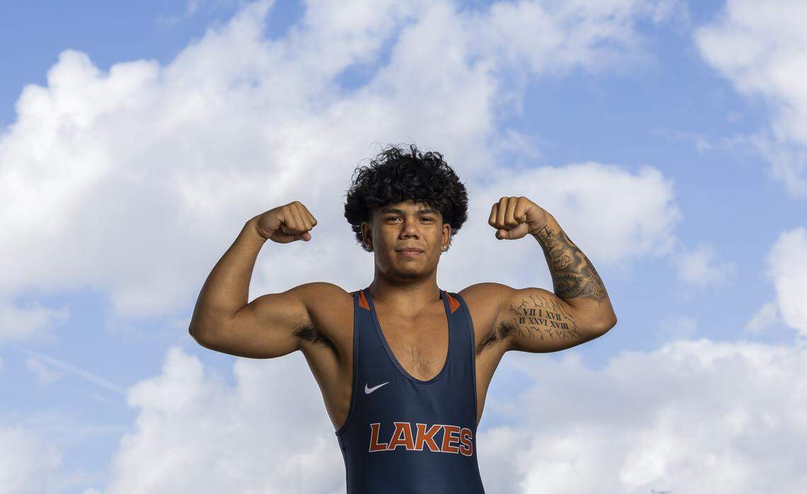 Kalias Nazario, Mater Lakes Academy High School, Wrestling. All-Dade players photographed at Brian Piccolo Sports Park on Tuesday, March 31, 2026, in Cooper City, Fla.