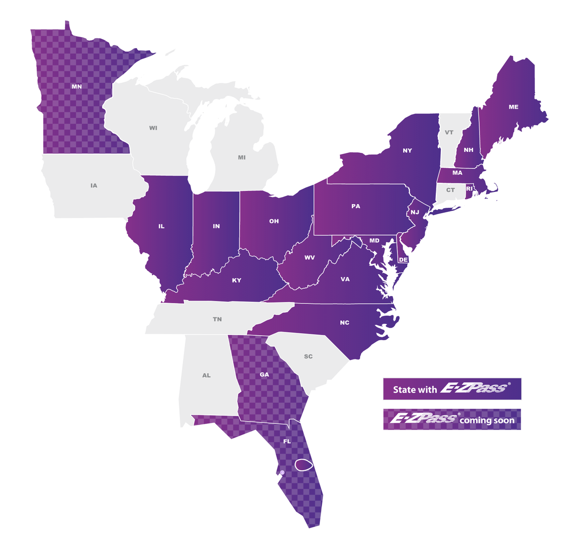 E-ZPass can be used in more than a dozen states, including throughout Florida.