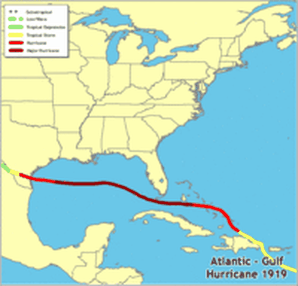 Atlantic-Gulf hurricane of 1919.