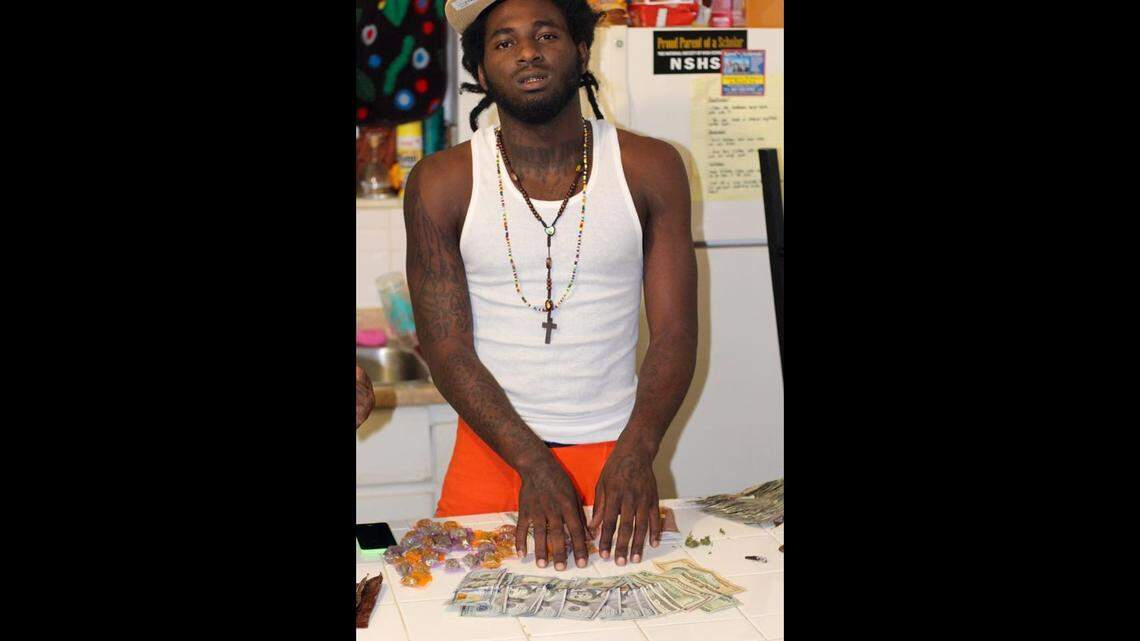 Melchi Thomas, 27, a rapper known as “Wildlife Khi,” was sentenced to 45 years in prison for the 2016 Miami murder of Antonio Bell. He is pictured here in a Facebook photo.