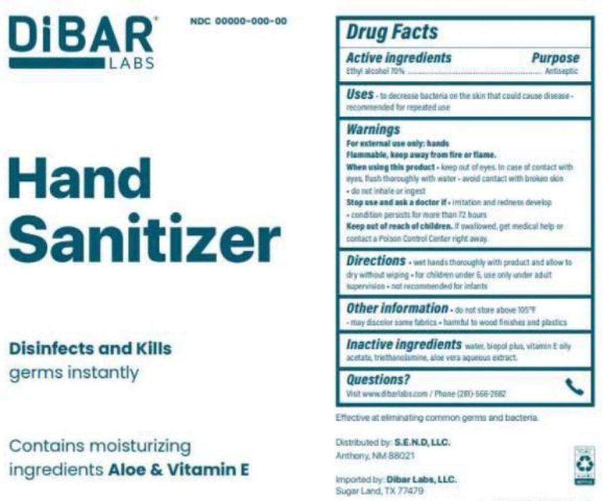DiBar Hand Sanitizer Label. The product was recalled nationally on May 11, 2021, due to methanol.