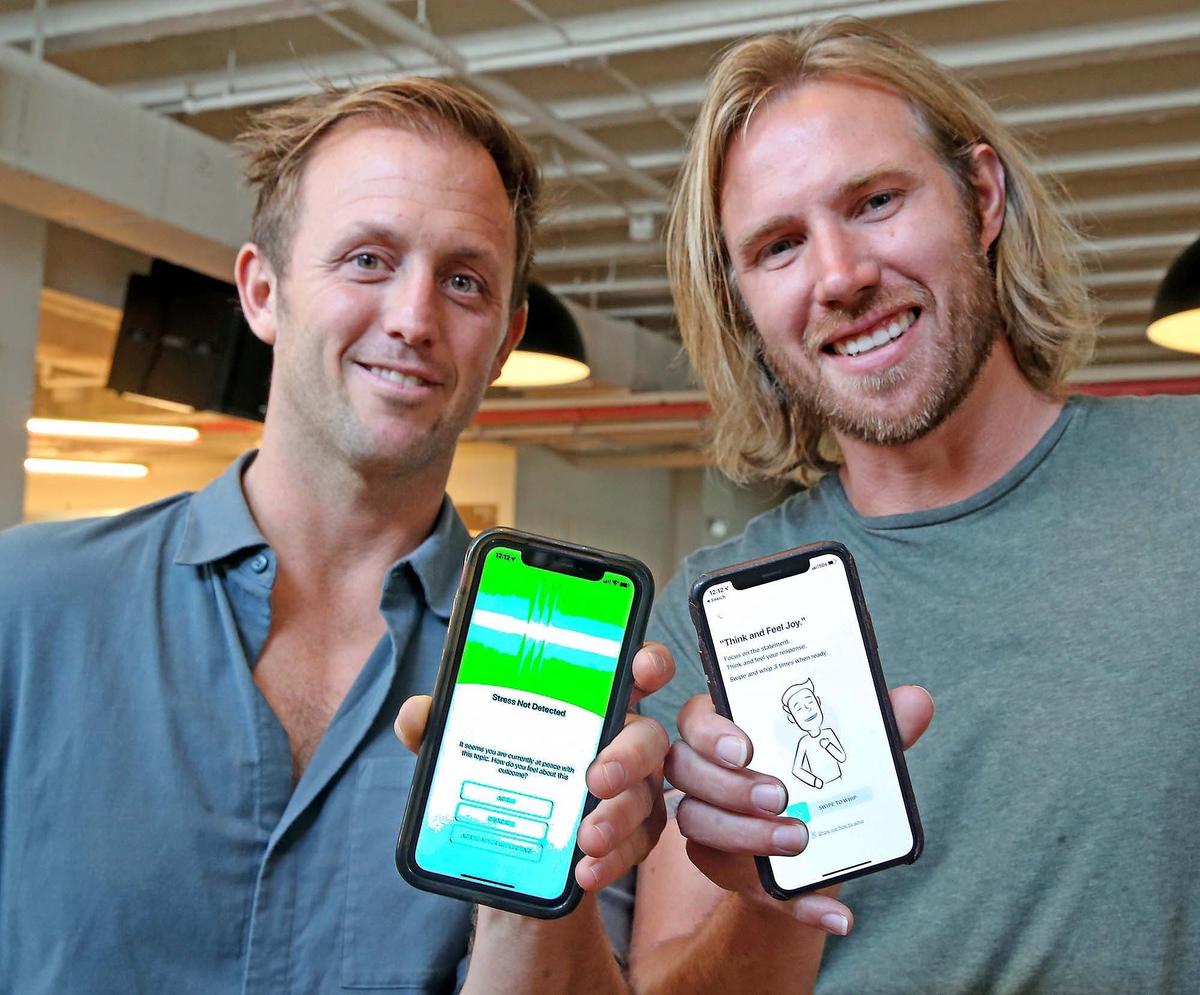 SENSIE CEO Mike Dannheim and CTO Chris Stegner are developers of a phone app meant to help users recognize and deal with stress.
