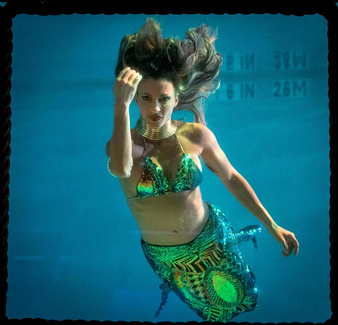 Marina Anderson rehearses with her cast at the famous Wreck Bar in Fort Lauderdale.