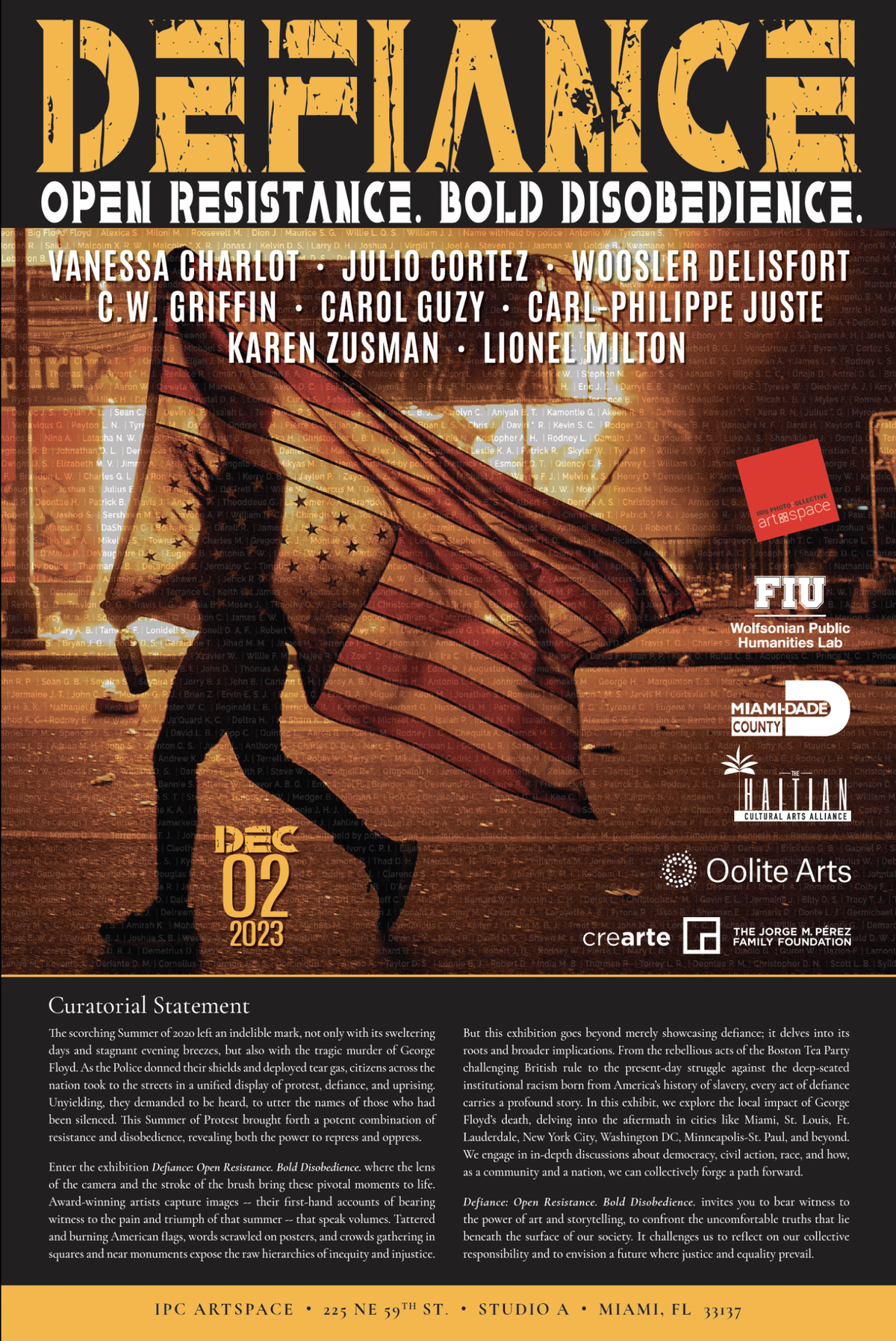 Defiance: Open Resistance; Bold Disobedience poster