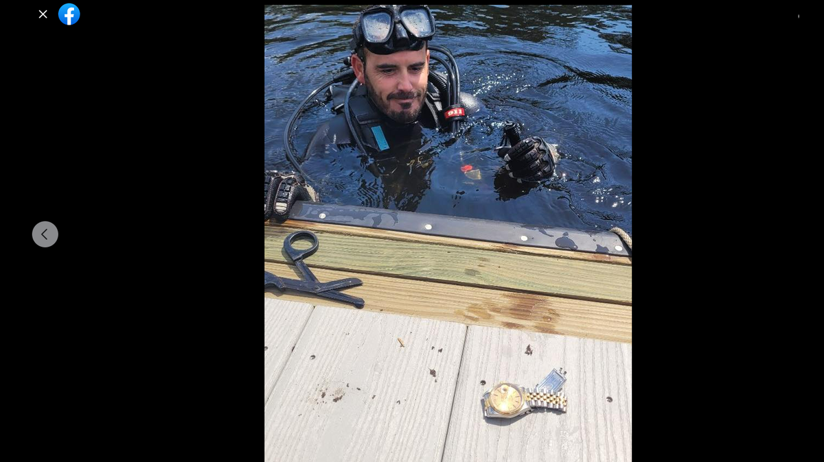 The missing watch was found about 20 feet below the surface, Florida officials said.