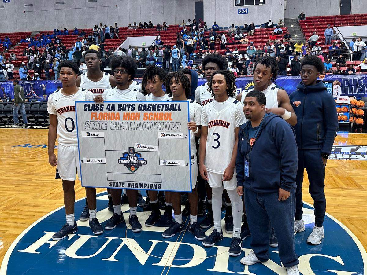 Stranahan’s boys’ basketball team advanced to the Class 4A state final on Tuesday after a 72-55 win over Jacksonville Ribault at the RP Funding Center in Lakeland, Fla.