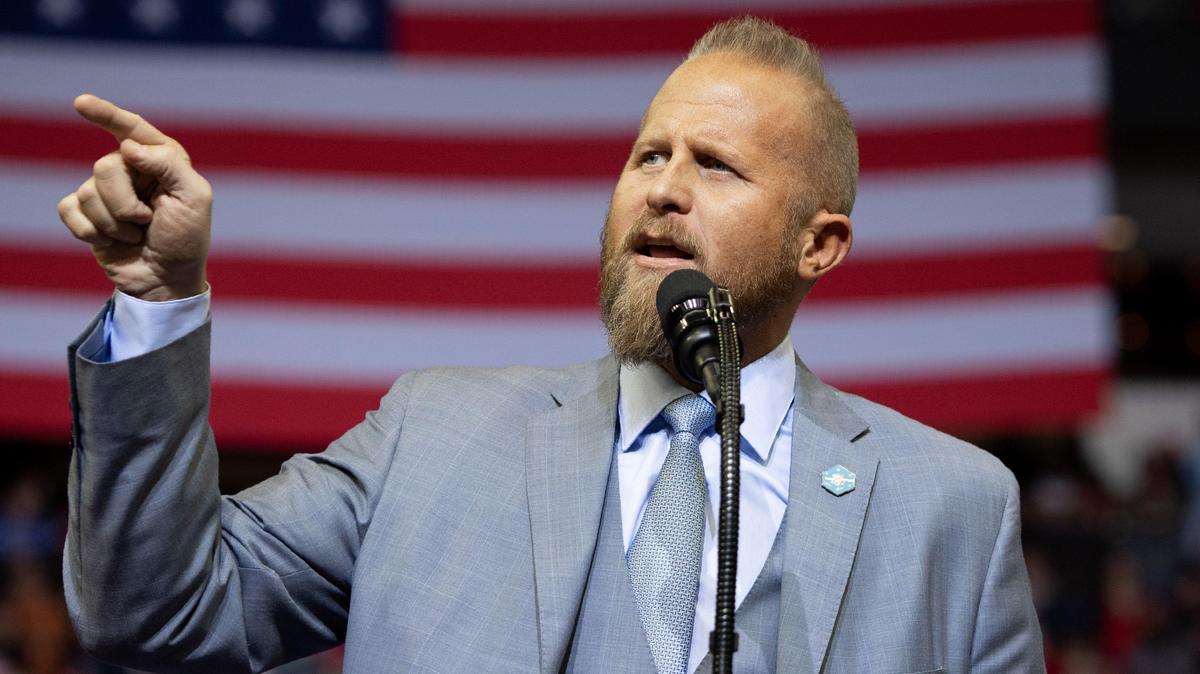 Brad Parscale, campaign manager for US President Donald Trump’s 2020 reelection campaign, speaks during a campaign rally at the Toyota Center in Houston, Texas, October 22, 2018.