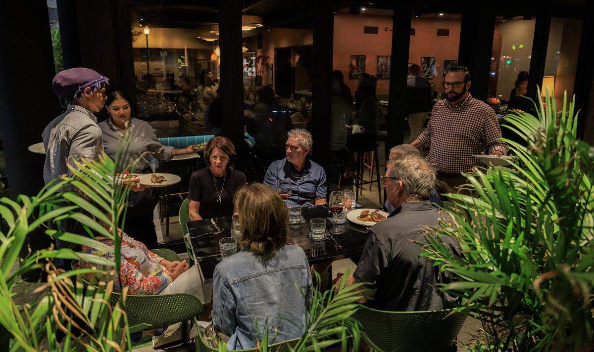 Staff members served several dishes at dinner in the recently opened Tin Tin, Cuban Cuisine Restaurant in Little Havana, by chefs, partners, owners, Sachi Statz, and Victor Santos, on Friday January 09, 2026.