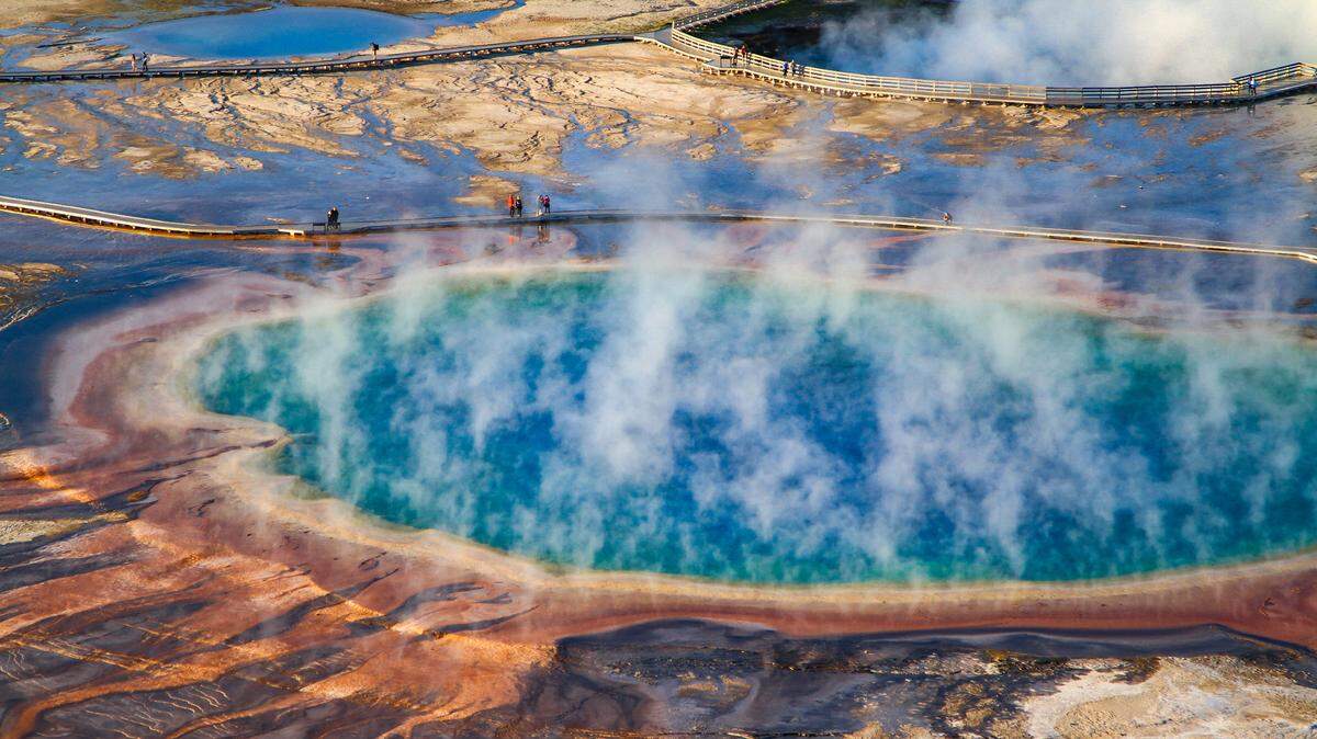 The Grand Prismatic Spring at Yellowstone National Park in Wyoming is shown in this photo. Google is releasing updates to help users navigate national parks.