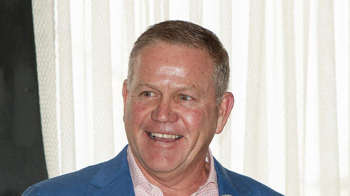 Notre Dame head football coach Brian Kelly visited Lakewood Ranch. Here’s why.