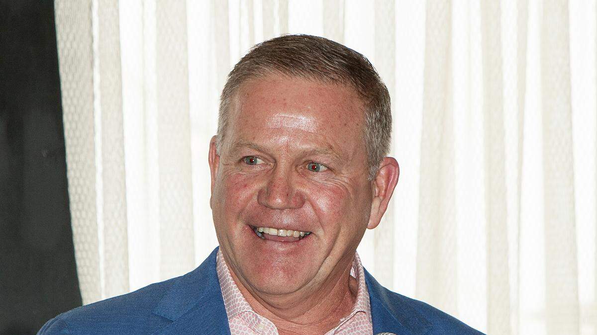 Notre Dame head football coach Brian Kelly spoke to members of the Notre Dame Club of Greater Sarasota during the club’s 2020 UND Celebration luncheon held at Lakewood Ranch Country Club on Friday, Feb. 7, 2020.