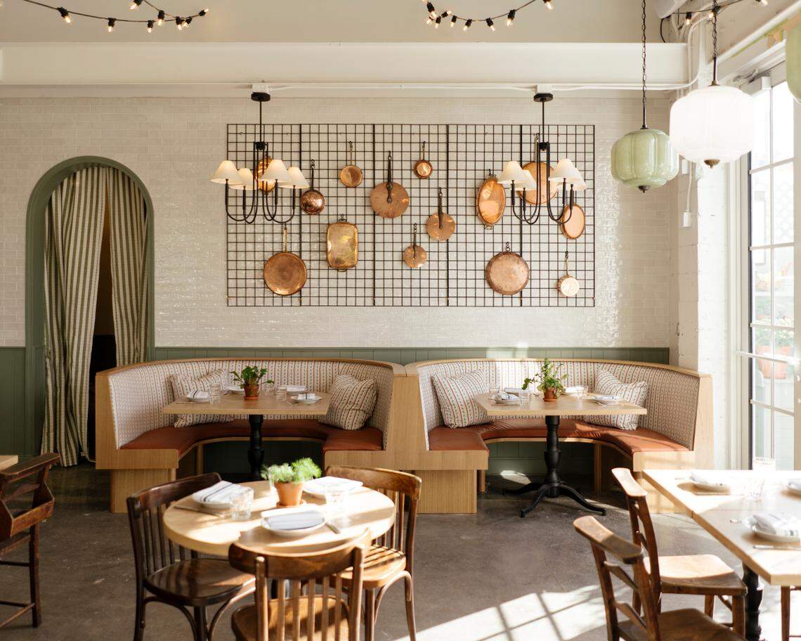 The copper pans are an homage to owner Carlos Suarez’s Cuban father, who loved his own copper cookware.