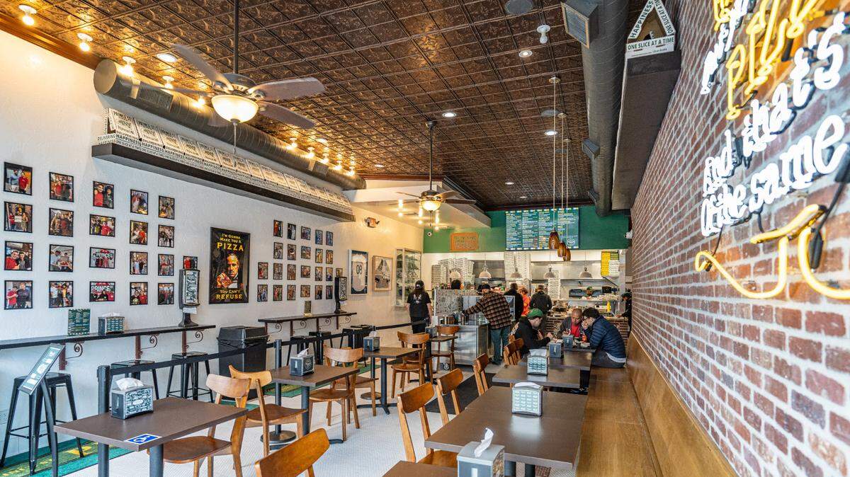 The interior of Prince Street Pizza in Pasadena, California. The New York-based brand is coming to Miami Beach with a brick-and-mortar restaurant.
