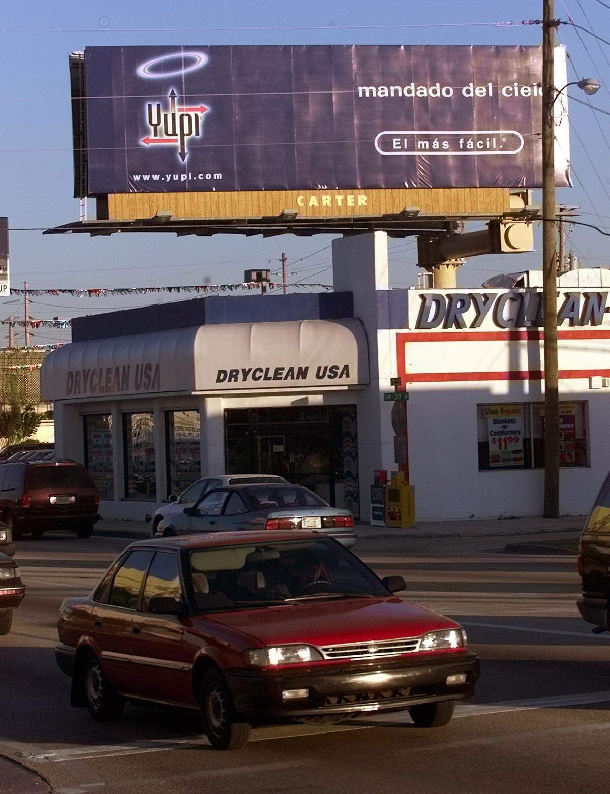 In 2000, the Yupi.com billboard on Bird Road between LeJuene and Douglas in Coral Gables.