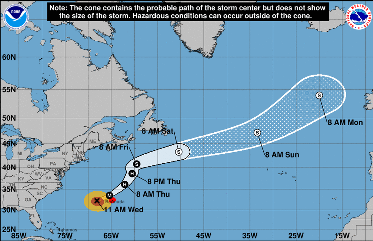 Humberto, a Category 3 hurricane, is expected to to begin weakening late Thursday and is forecast to downgrade back into a tropical storm Friday, according to the National Hurricane Center.