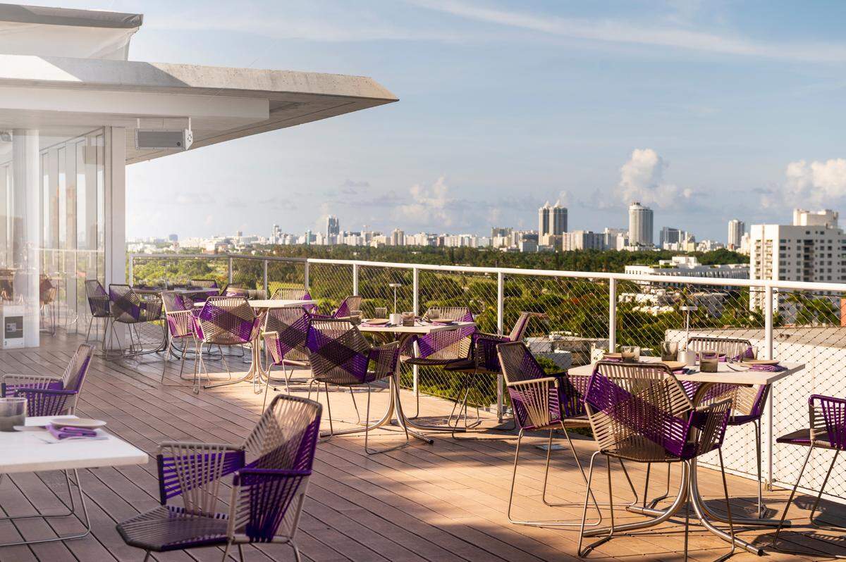 The view from Juvia restaurant on South Beach.