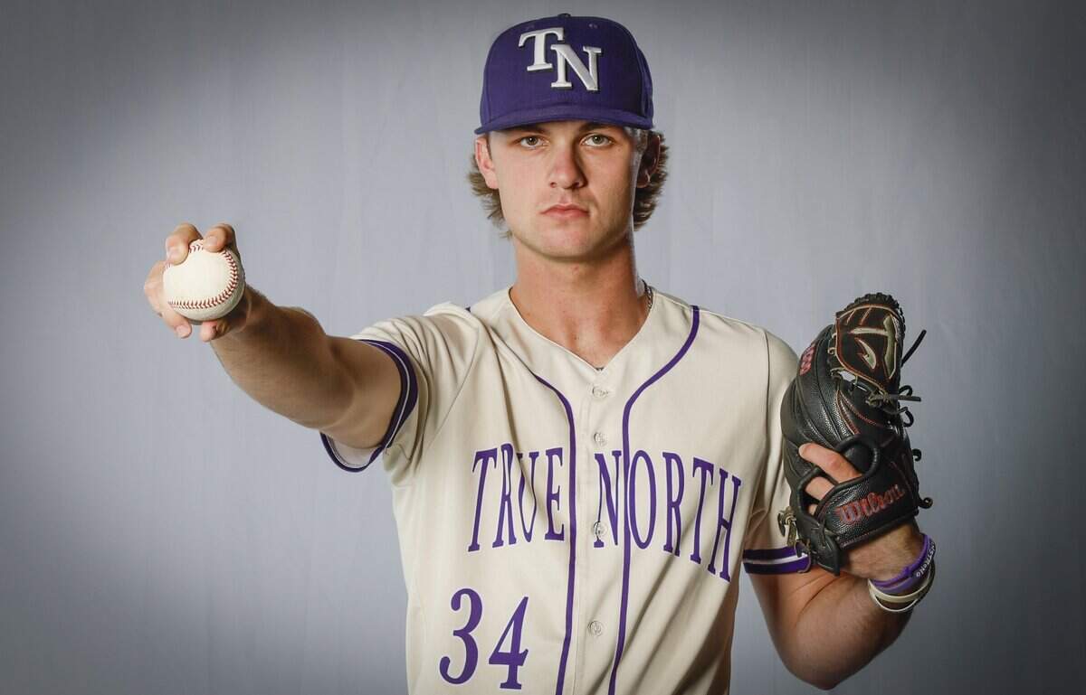 True North Classical Academy High School's baseball player William Foss photographed for Miami-Dade Players of the Year in Miami, Florida, on Thursday, May 28, 2026.