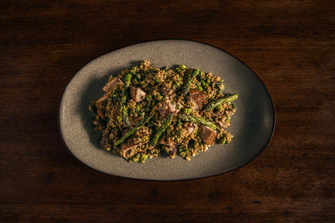 Chicken Freekah by Mike Solomonov, one of the chefs part of American Express’ Centurion Lounge Culinary Collective