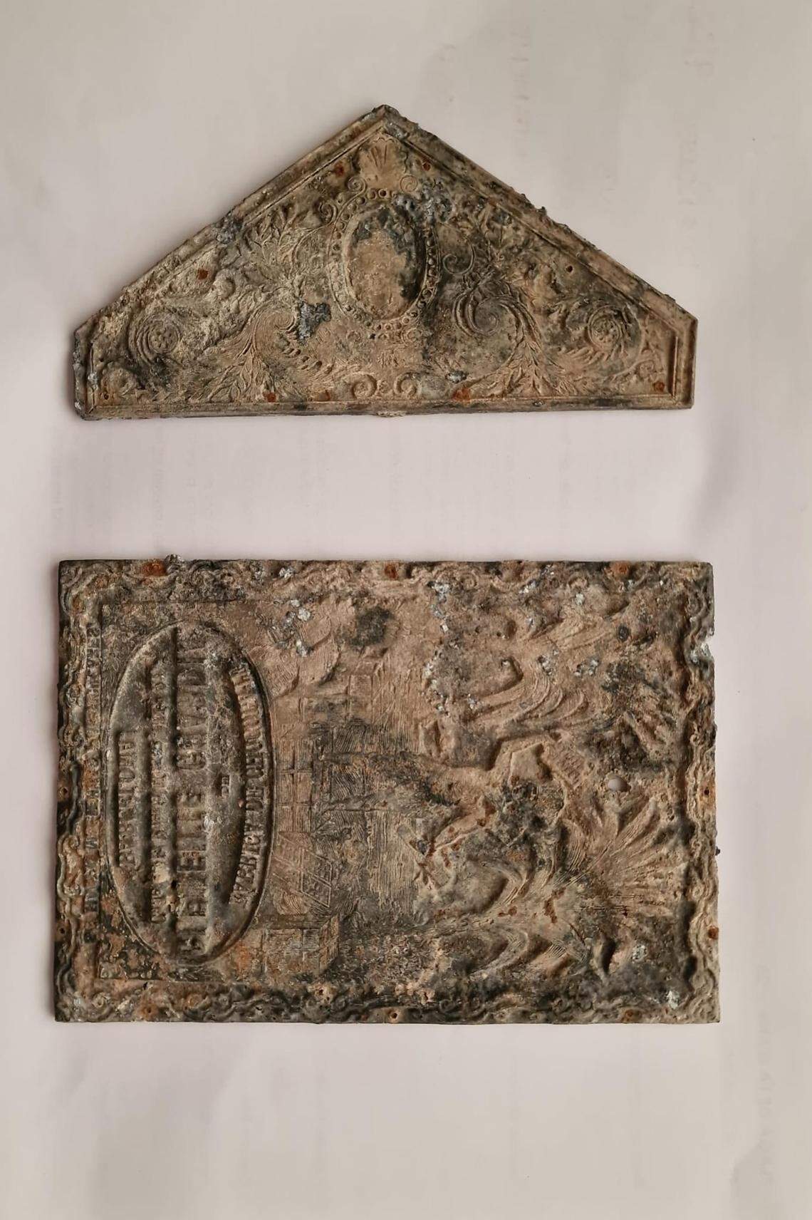 The lead panels were used to label the chocolate made in the factory, archaeologists.