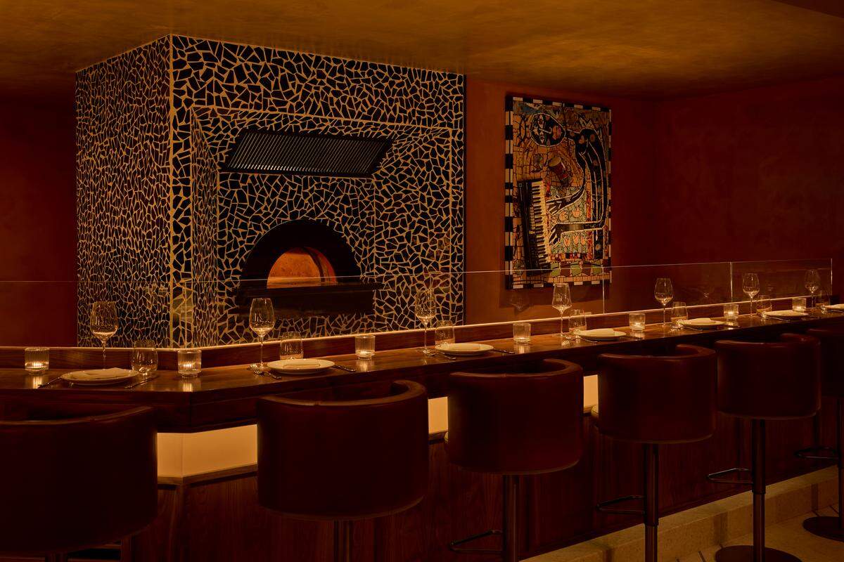 The pizza oven at Le Specialità, opening in the Design District.