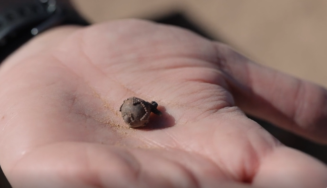 A few small items were protected from ancient looters and remained inside the graves today, officials said.