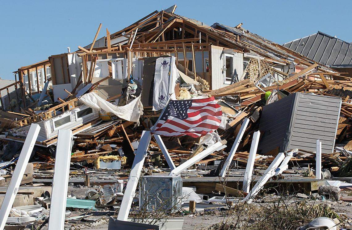 The rubble in Mexico Beach, two days after a Category 4 Hurricane Michael devastated the small coastal town just outside Panama City.