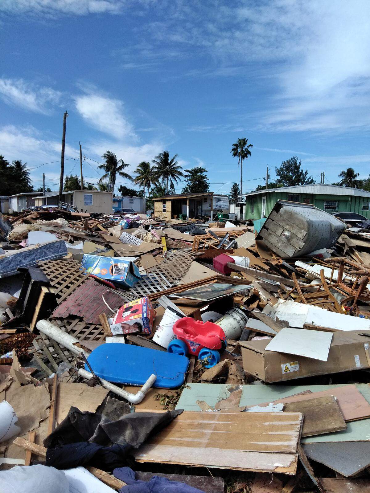 A garbage pile in Sunnyland mobile home park in November 2018. The garbage has since been cleared.