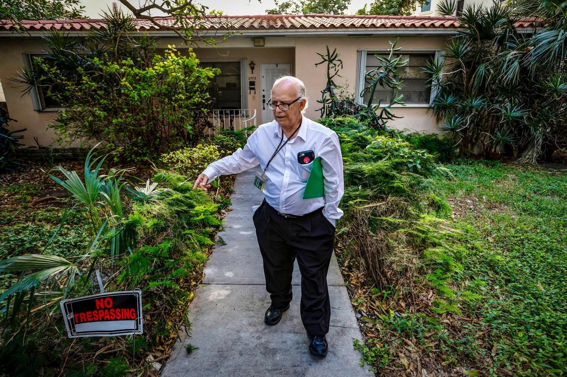 Orlando Capote speaks of his deceased parents and a recent Notice for Intent to Lien from the City of Coral Gables for code violations at his home stemming from a carport.