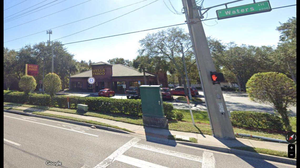 The accused bank robber handed the teller a note saying they had a gun, Florida sheriff’s office says.