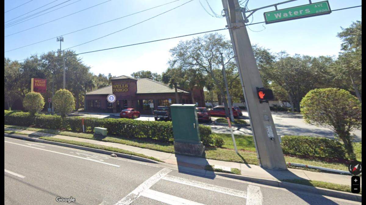 The accused bank robber handed the teller a note saying they had a gun, Florida sheriff’s office says.