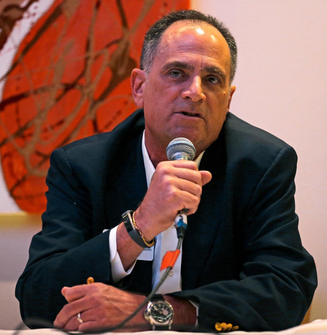 District 2 candidate Jim Fried, participates in a forum hosted by Downtown Democrats on Wednesday, October 2, 2019.