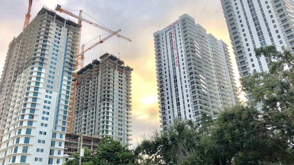 New residential towers in Miami’s Omni district north of downtown include units that were set aside as affordable “workforce” housing in voluntary negotiations with city planners. A new zoning rule would mandate developers of new towers in the area to set aside units for affordable housing.