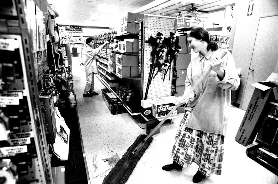 In 1993, employees at a Sears in South Miami-Dade prepare for opening.