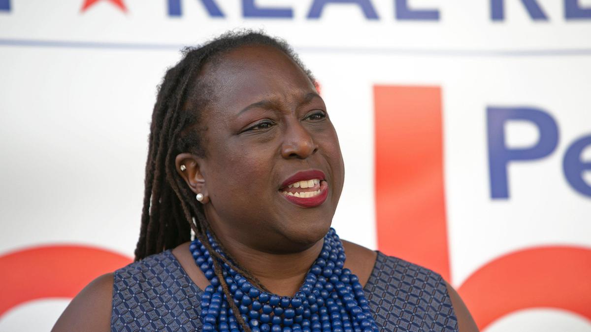 Lawyer Melba Pearson held a press conference on the steps of the Miami-Dade criminal courthouse Wednesday morning, January 15, 2020, to announce her candidacy for Miami-Dade State Attorney.