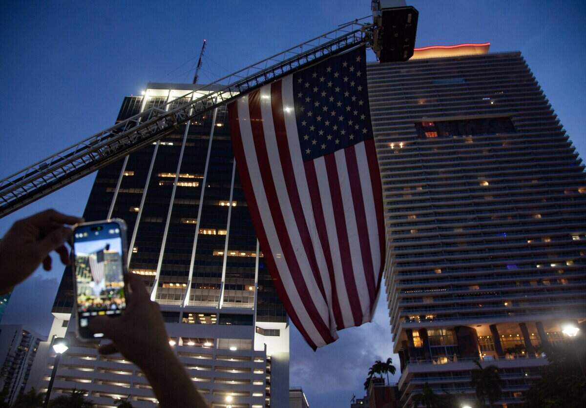 The patriotic scene at Bayfront Park in 2023.