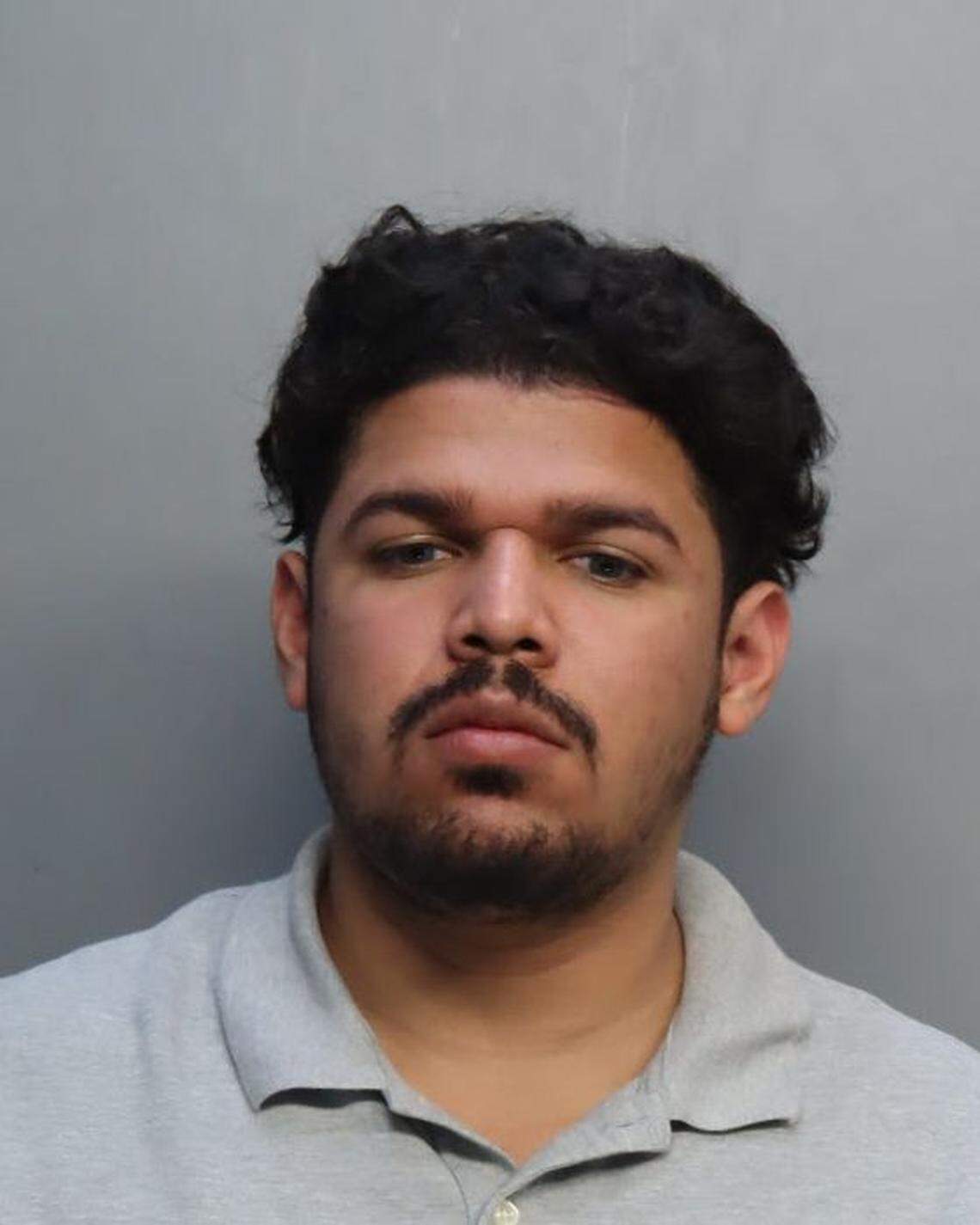 Roger Alaniz, a Miami Senior High School teacher, was charged with inappropriately messaging two of his students, threatening one of them, police said.&nbsp;